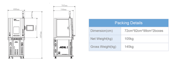 Secure wooden crate packaging for international transit of laser marking machine