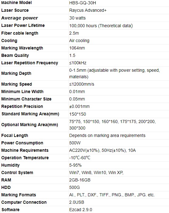 economic laser marking machine processing metal parts